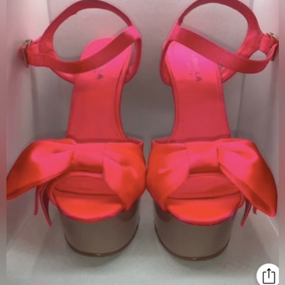 Kurt Geiger: Guard Carvela Pink and Tan High Heel Sandals - Picture 3 of 5